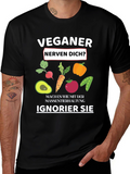 Vegan Slogan T-Shirt - Black Vegan Humor Tee