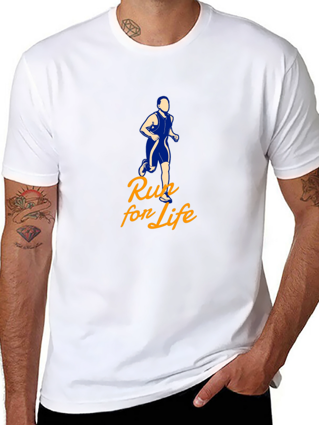 Run for Life Graphic Tee - Black