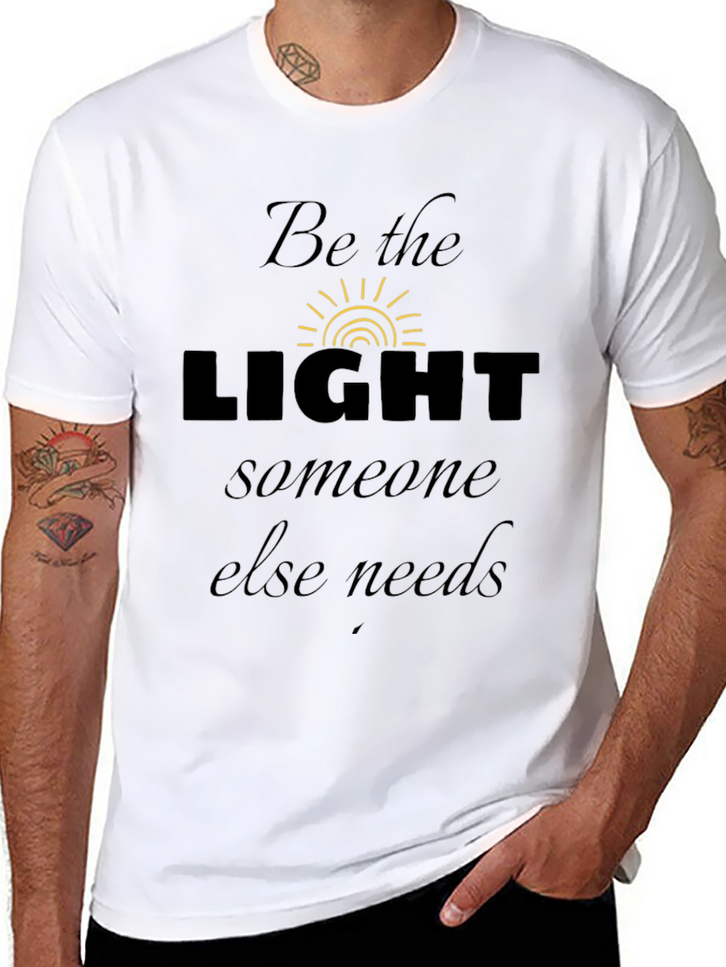 Be The Light Black Graphic Tee