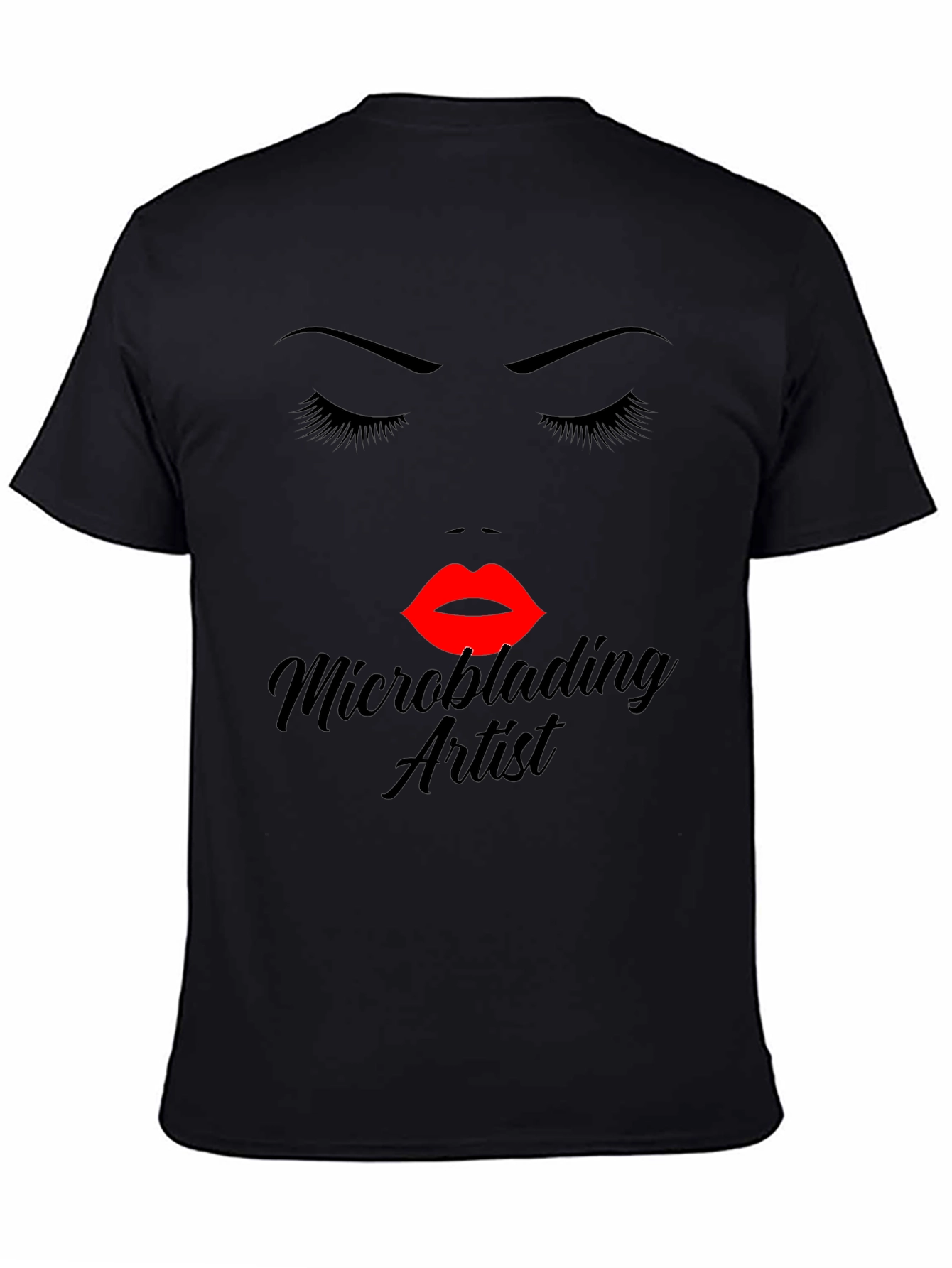 Microblading Artist Graphic Tee - Black Cotton Blend
