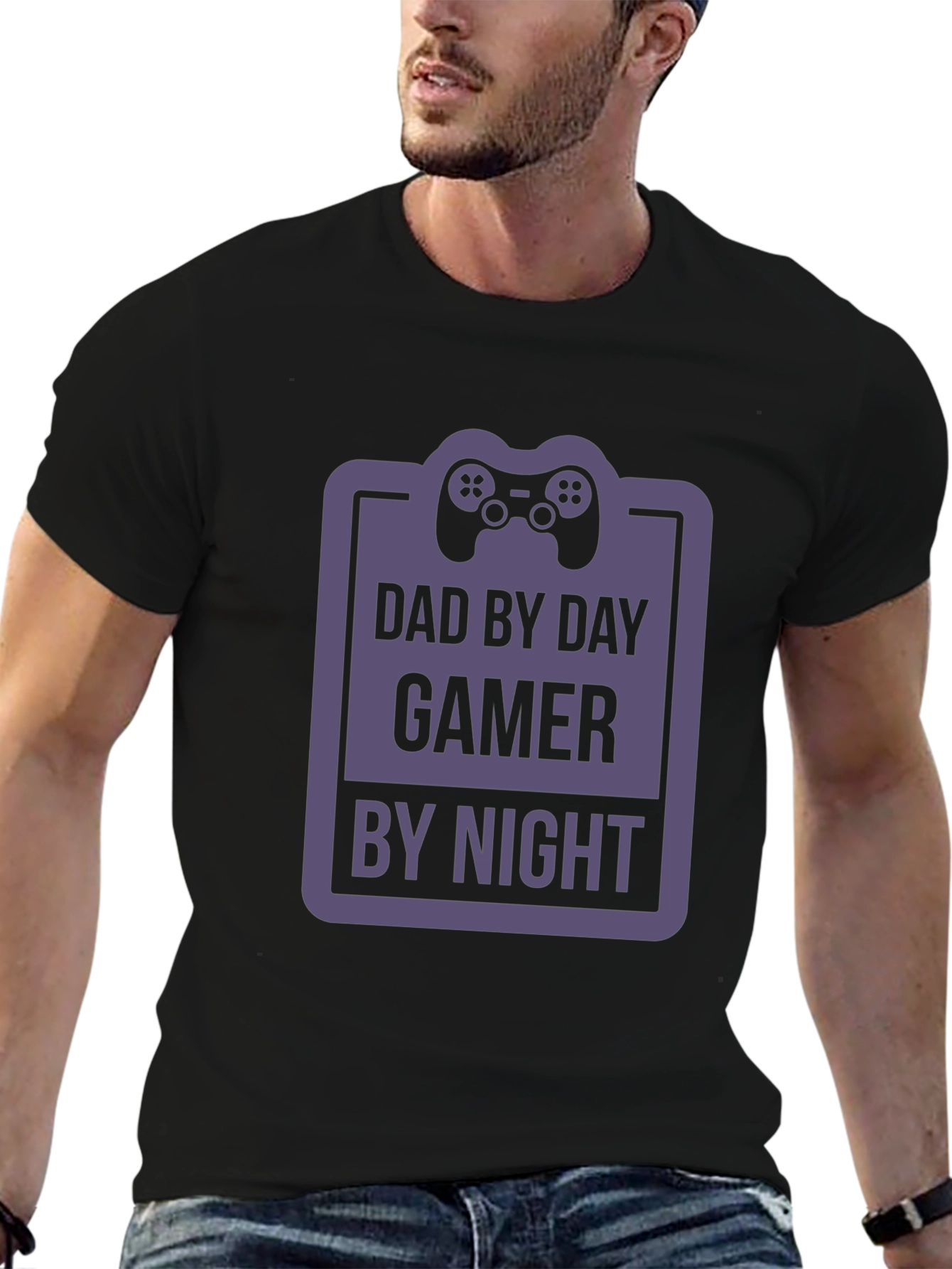 Dad By Day Gamer By Night Graphic T-Shirt