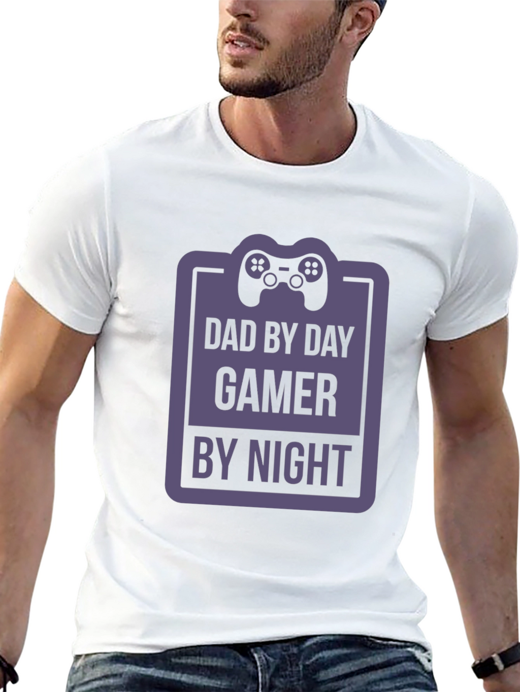 Dad By Day Gamer By Night Graphic T-Shirt