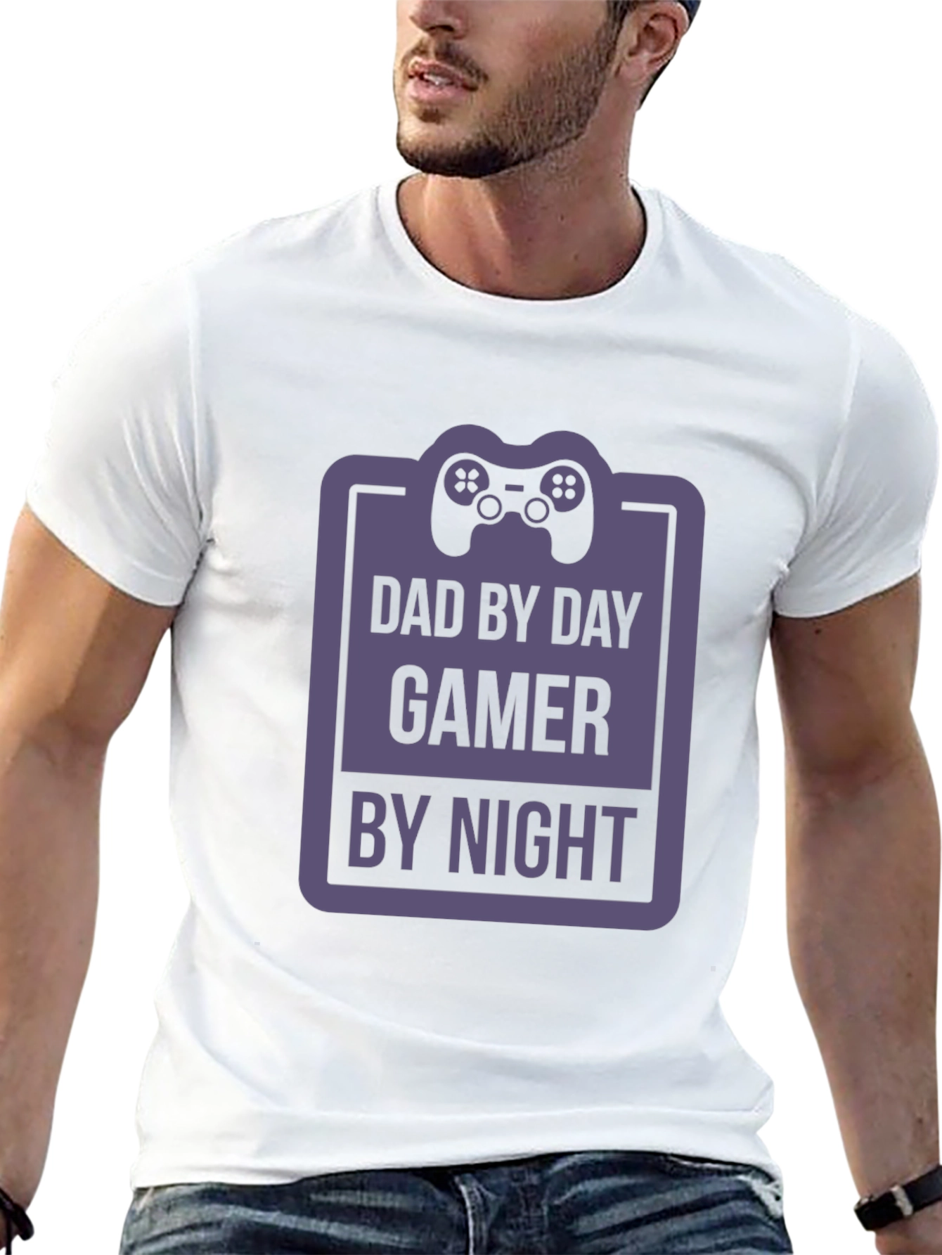 Dad By Day Gamer By Night Graphic T-Shirt