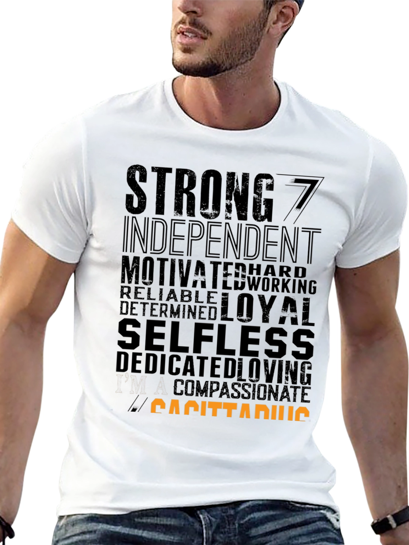 Sagittarius Zodiac Sign T-Shirt - Strong Loyal Selfless