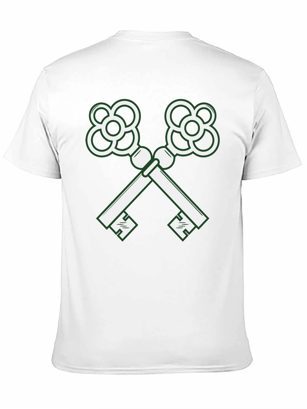 Crossed Keys Graphic Tee - Stylish Black T-Shirt