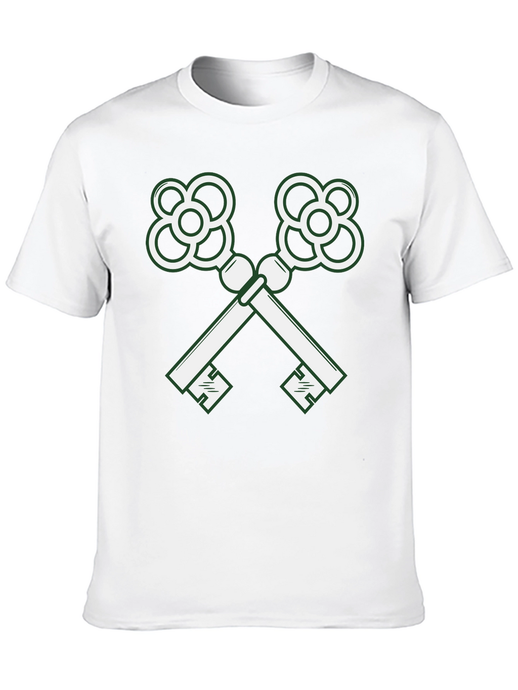 Crossed Keys Graphic Tee - Stylish Black T-Shirt