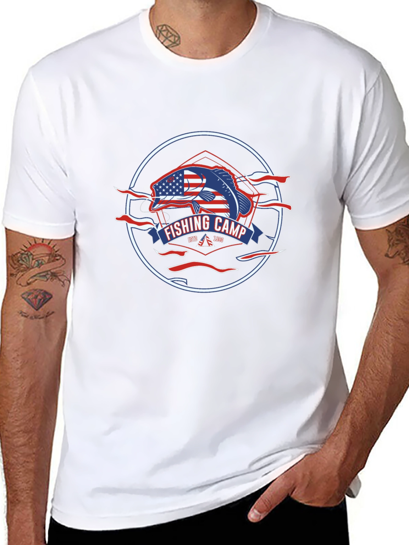 Fishing Camp Patriotic T-Shirt