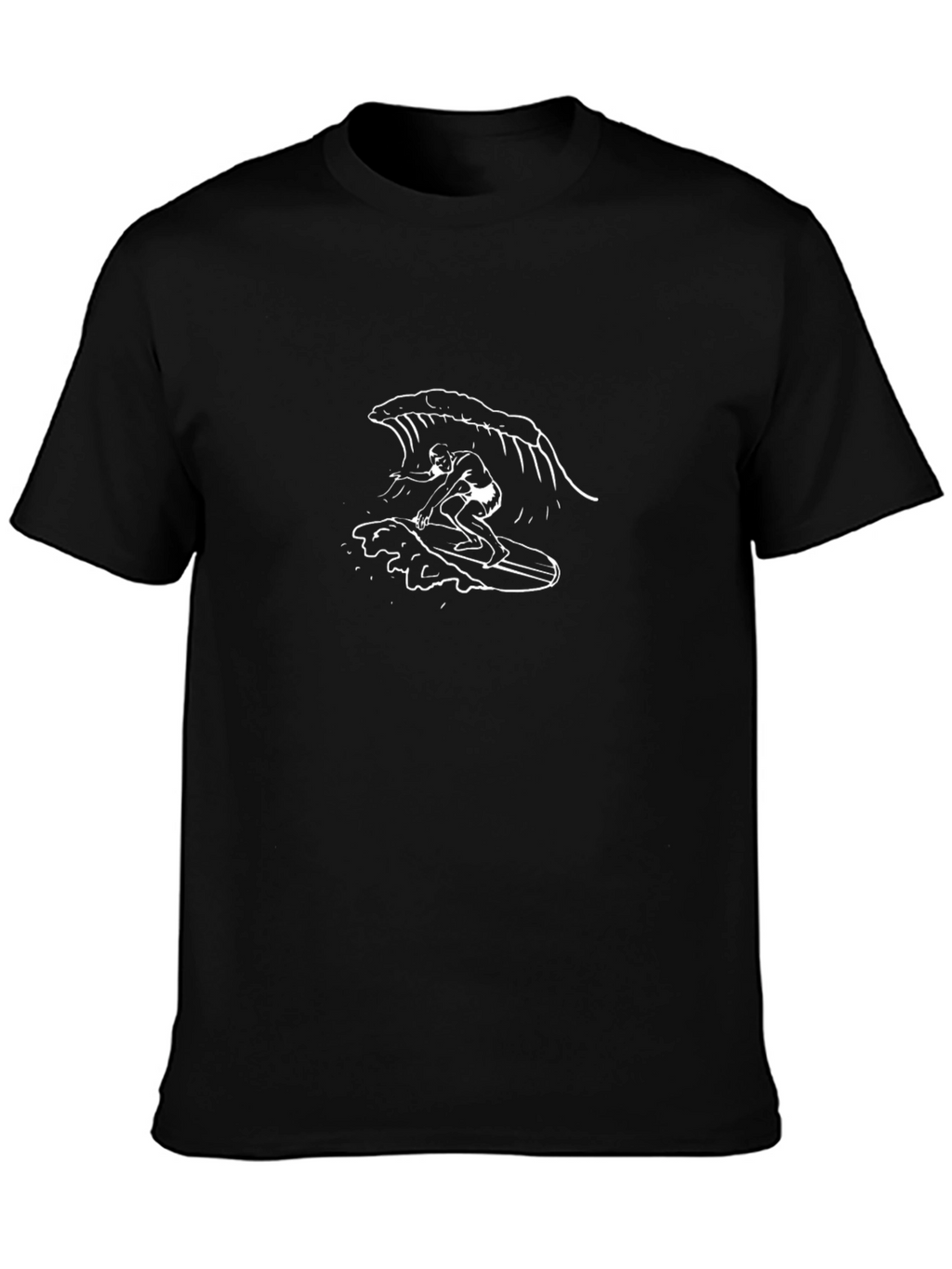 Black Surf Wave Graphic Tee