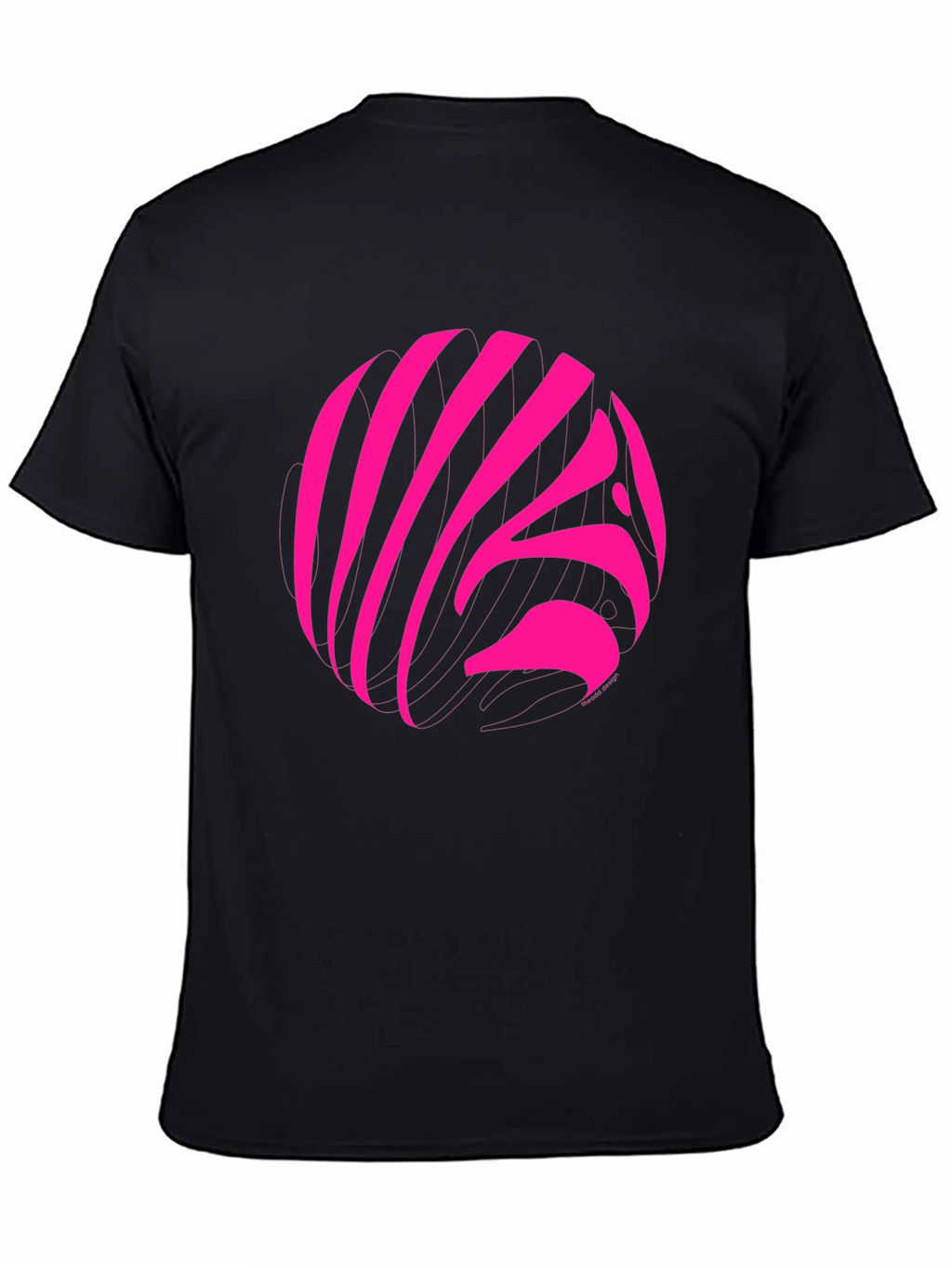 Vibrant Pink Zebra Print Crew Neck T-Shirt