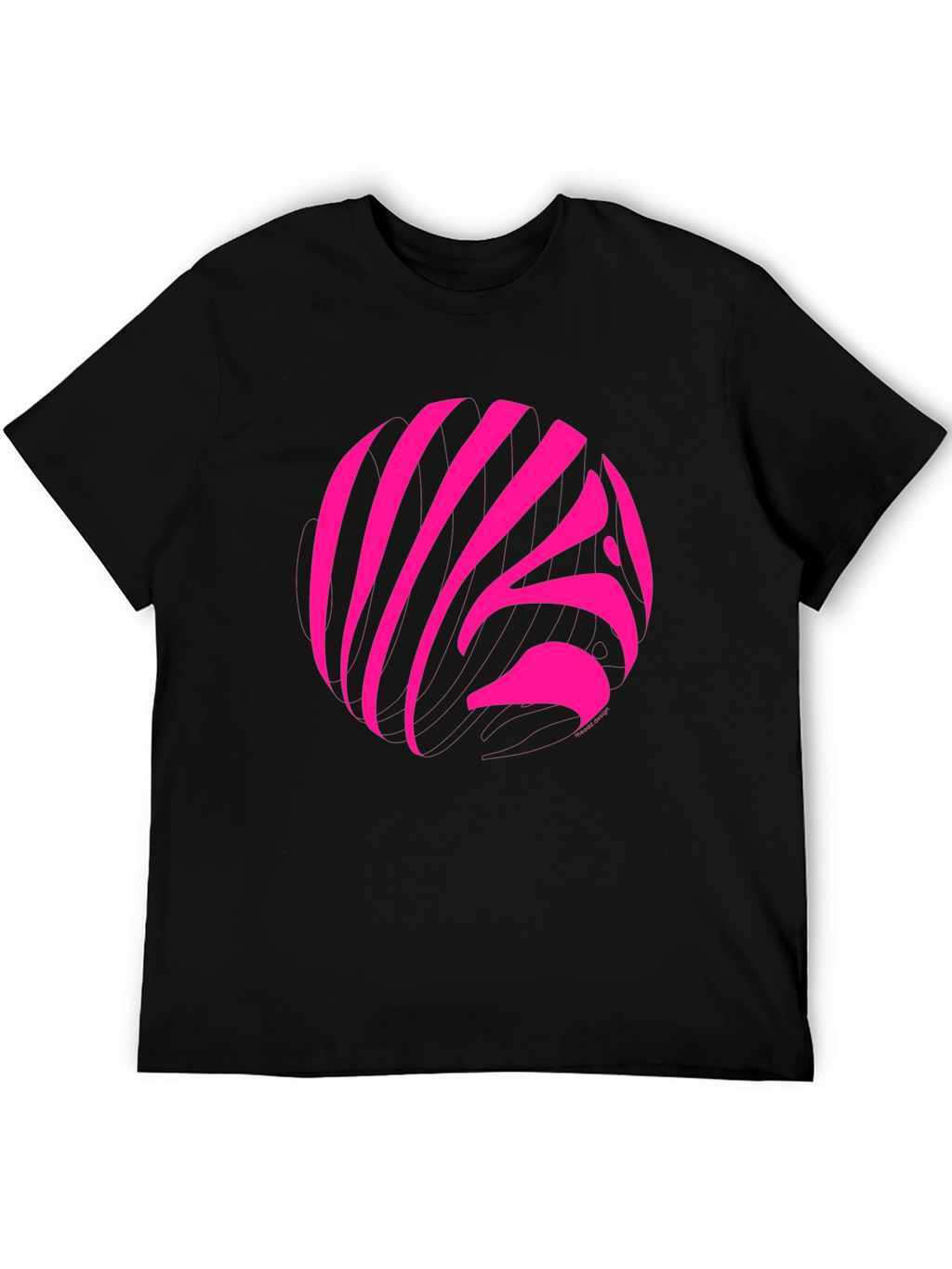 Vibrant Pink Zebra Print Crew Neck T-Shirt