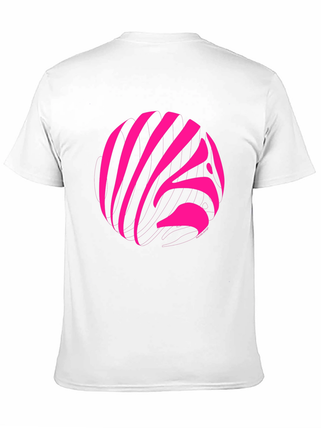 Vibrant Pink Zebra Print Crew Neck T-Shirt