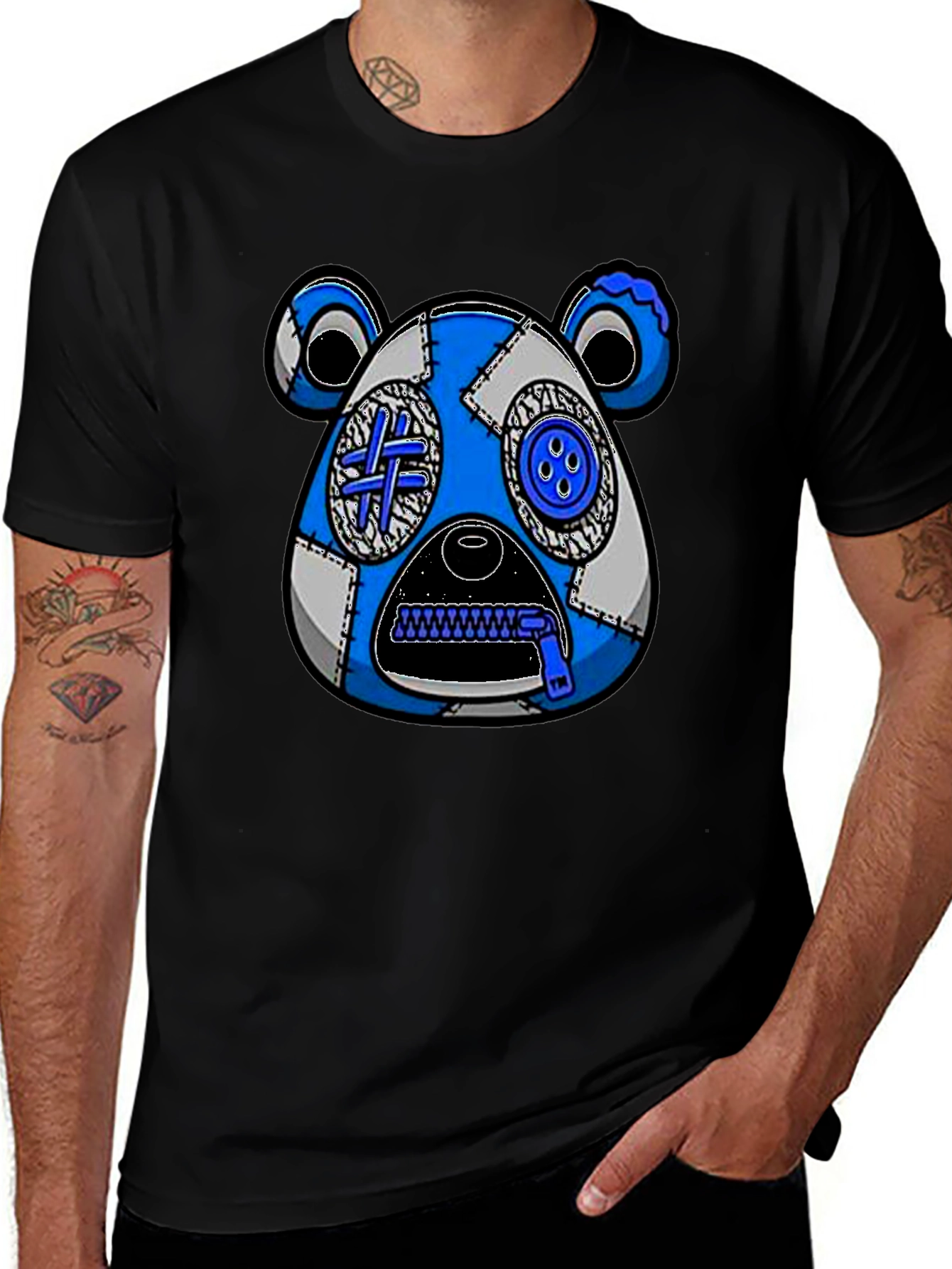 Blue Bear Graphic Tee - Unique Streetwear