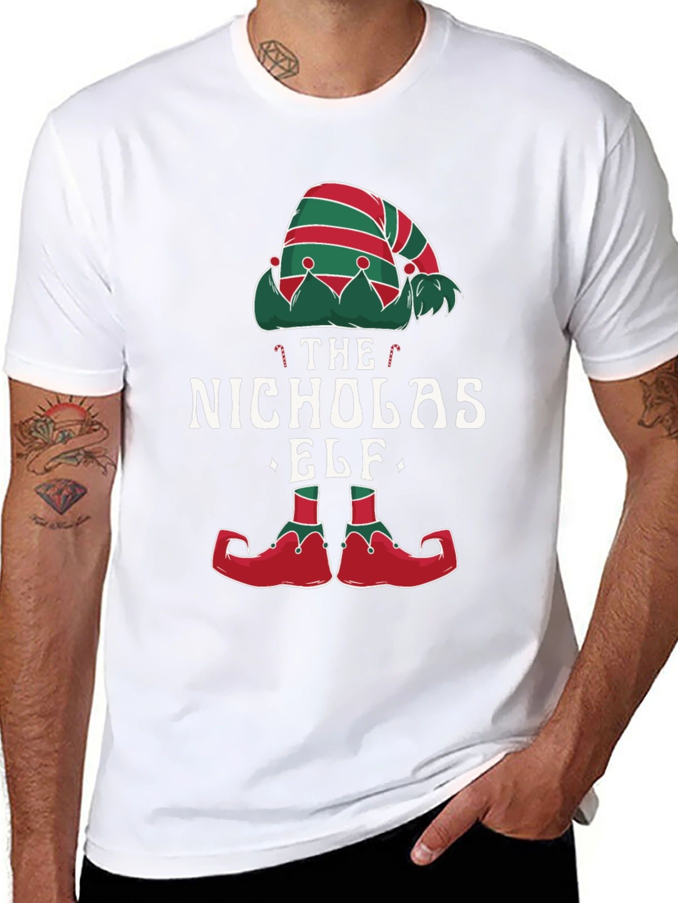 The Nicholas Elf Christmas T-Shirt - Holiday Family Matching Tee