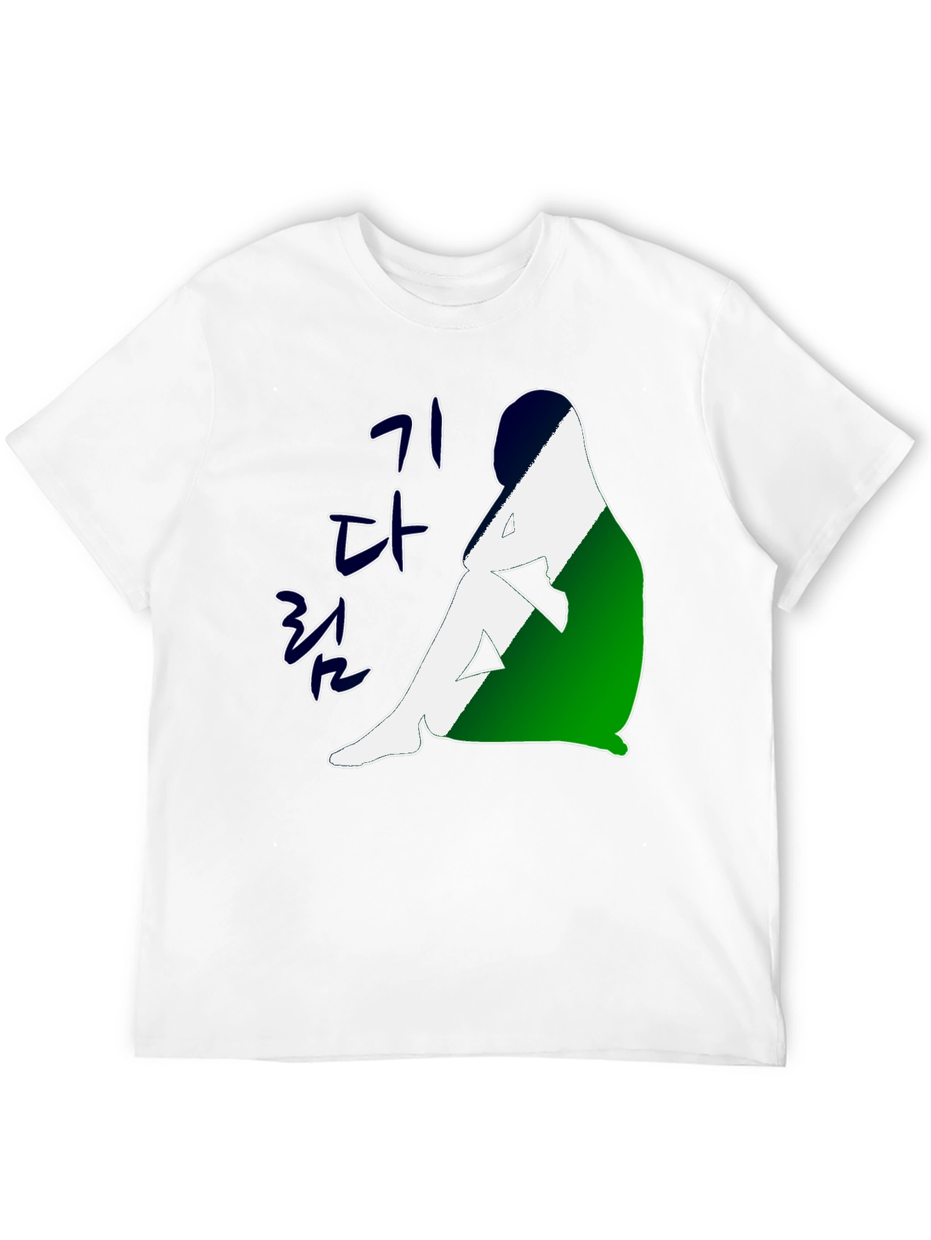 Korean Art Graphic Tee - Unisex Black T-Shirt