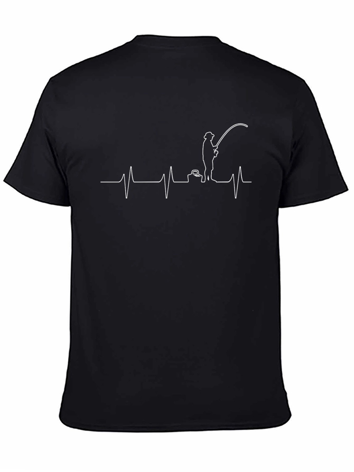 Fisherman Heartbeat T-Shirt - Anglers Life Line Tee