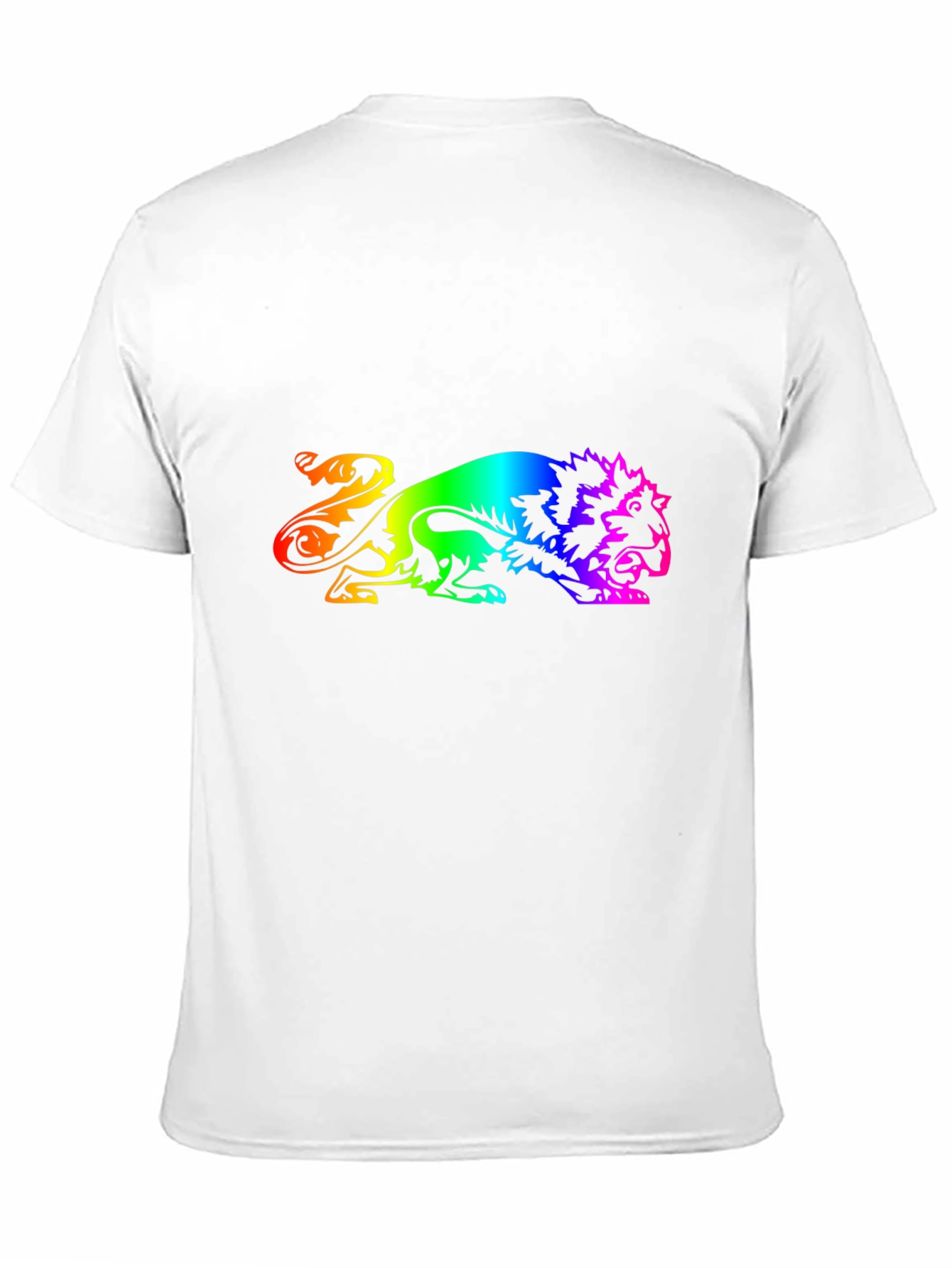 Rainbow Lion Graphic Black T-Shirt