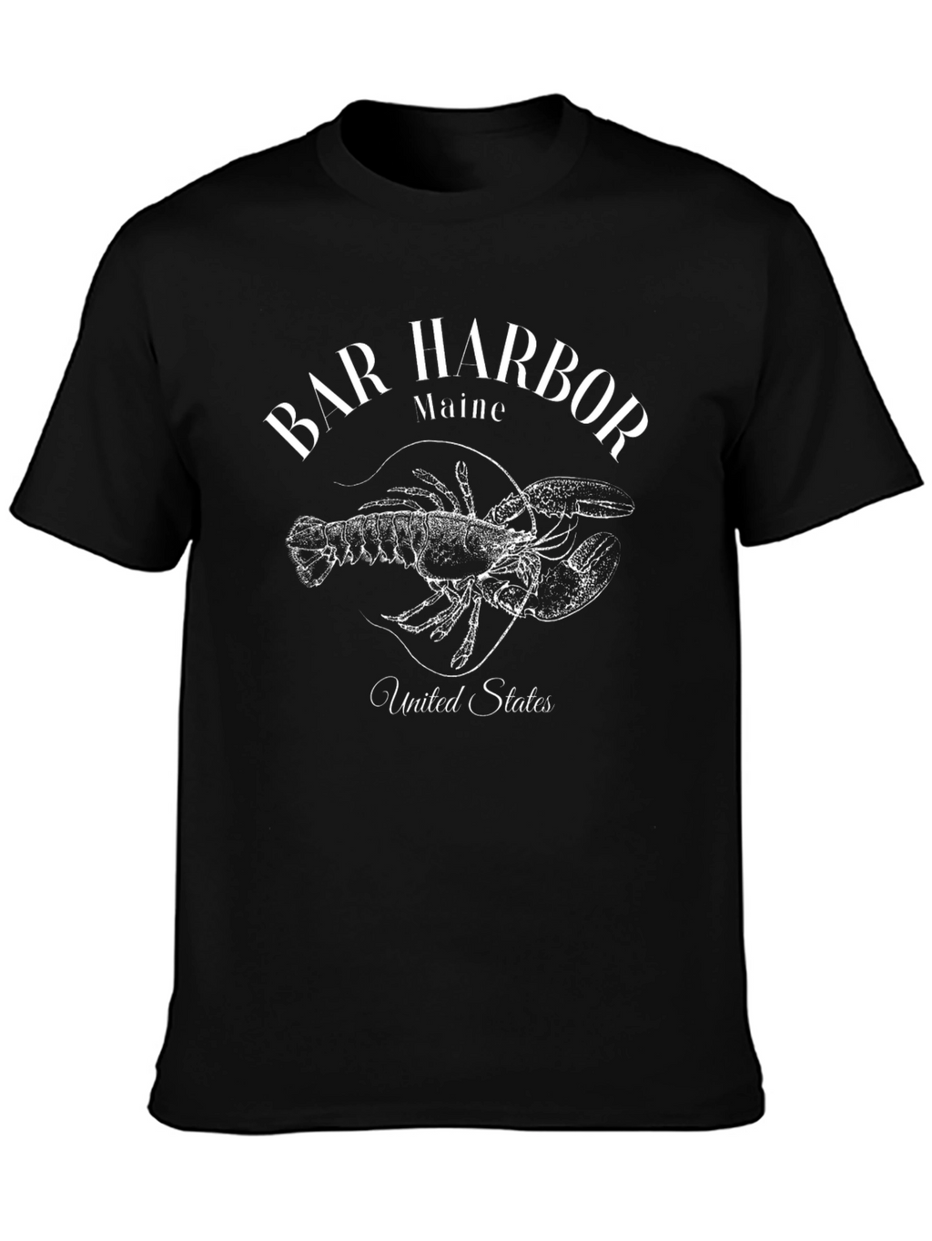 Bar Harbor Maine Lobster Graphic Tee - Black