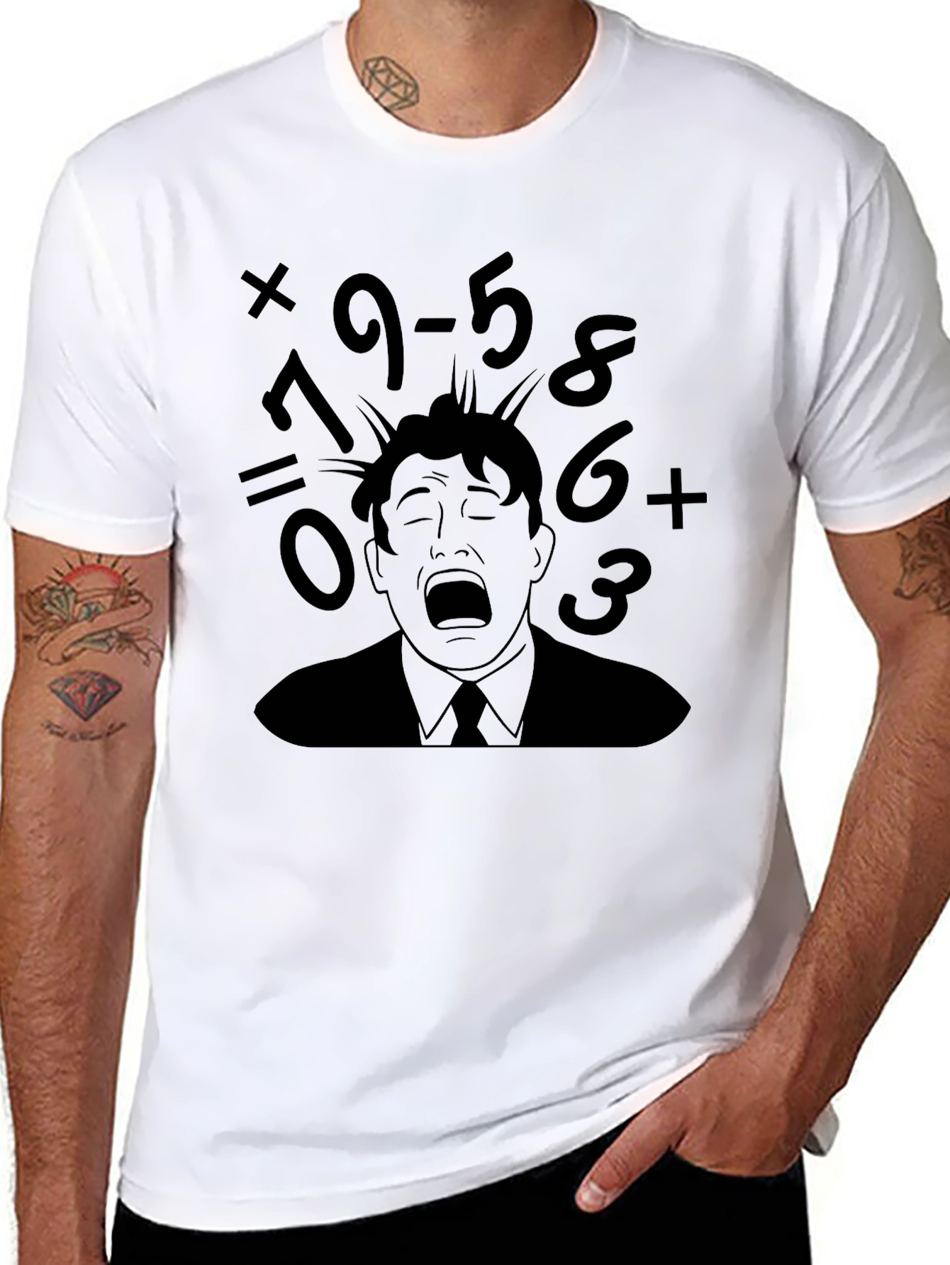 Math Overload T-Shirt - Mens Black Graphic Tee