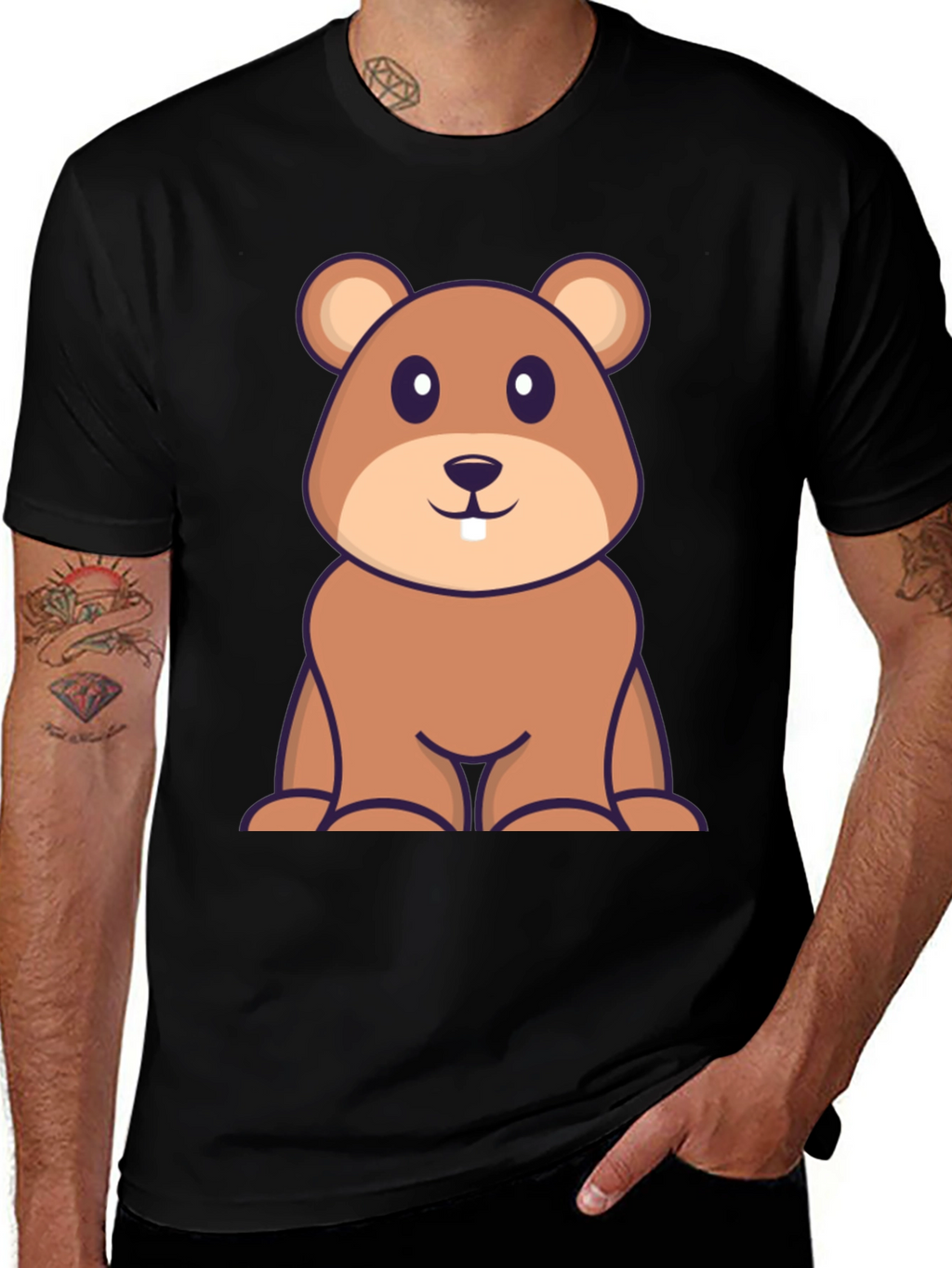 Cute Cartoon Beaver T-Shirt - Soft Cotton Blend