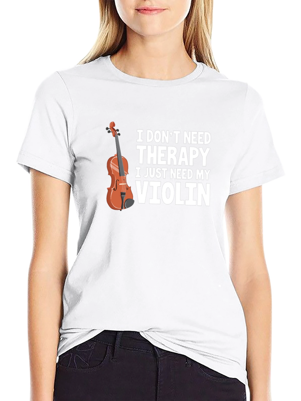 Therapy Violin Graphic Tee Shirt