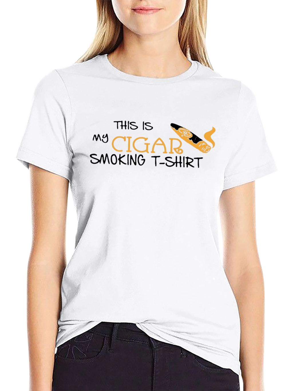 Cigar Smoking T-Shirt - Black Tee