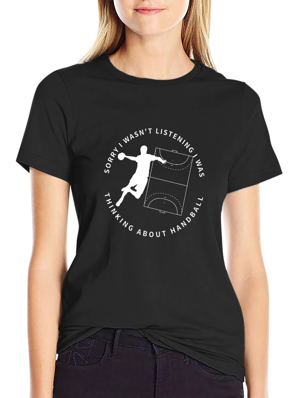 Handball Player Graphic Tee - Sporty Casual Style