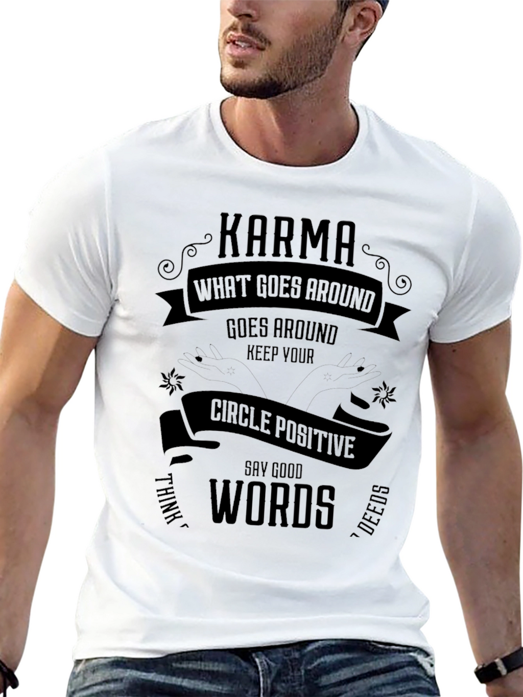 Karma: What Goes Around T-Shirt - Positive Circle