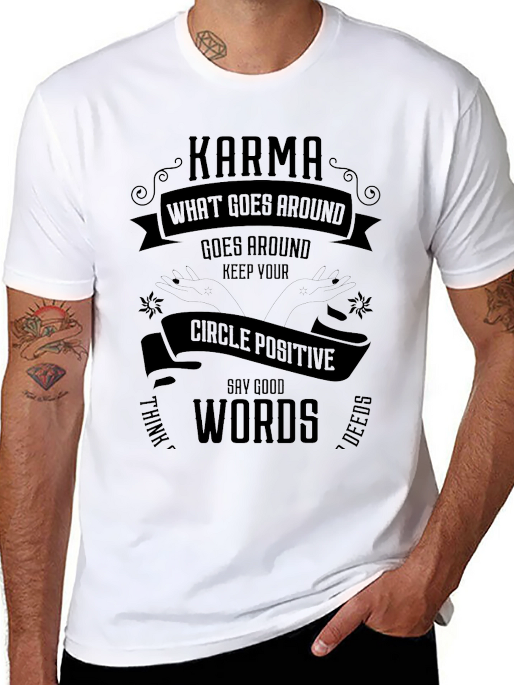 Karma: What Goes Around T-Shirt - Positive Circle