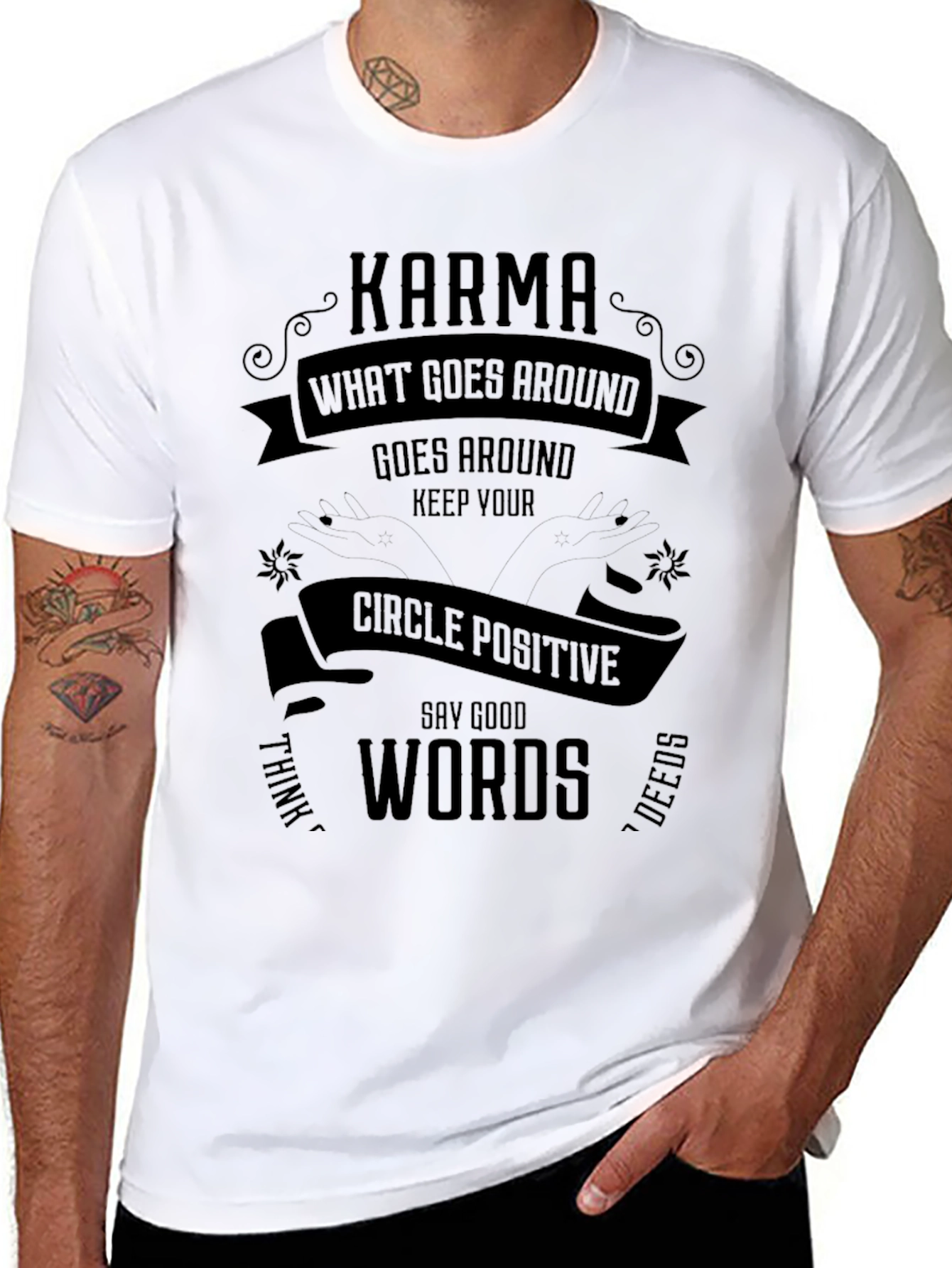 Karma: What Goes Around T-Shirt - Positive Circle