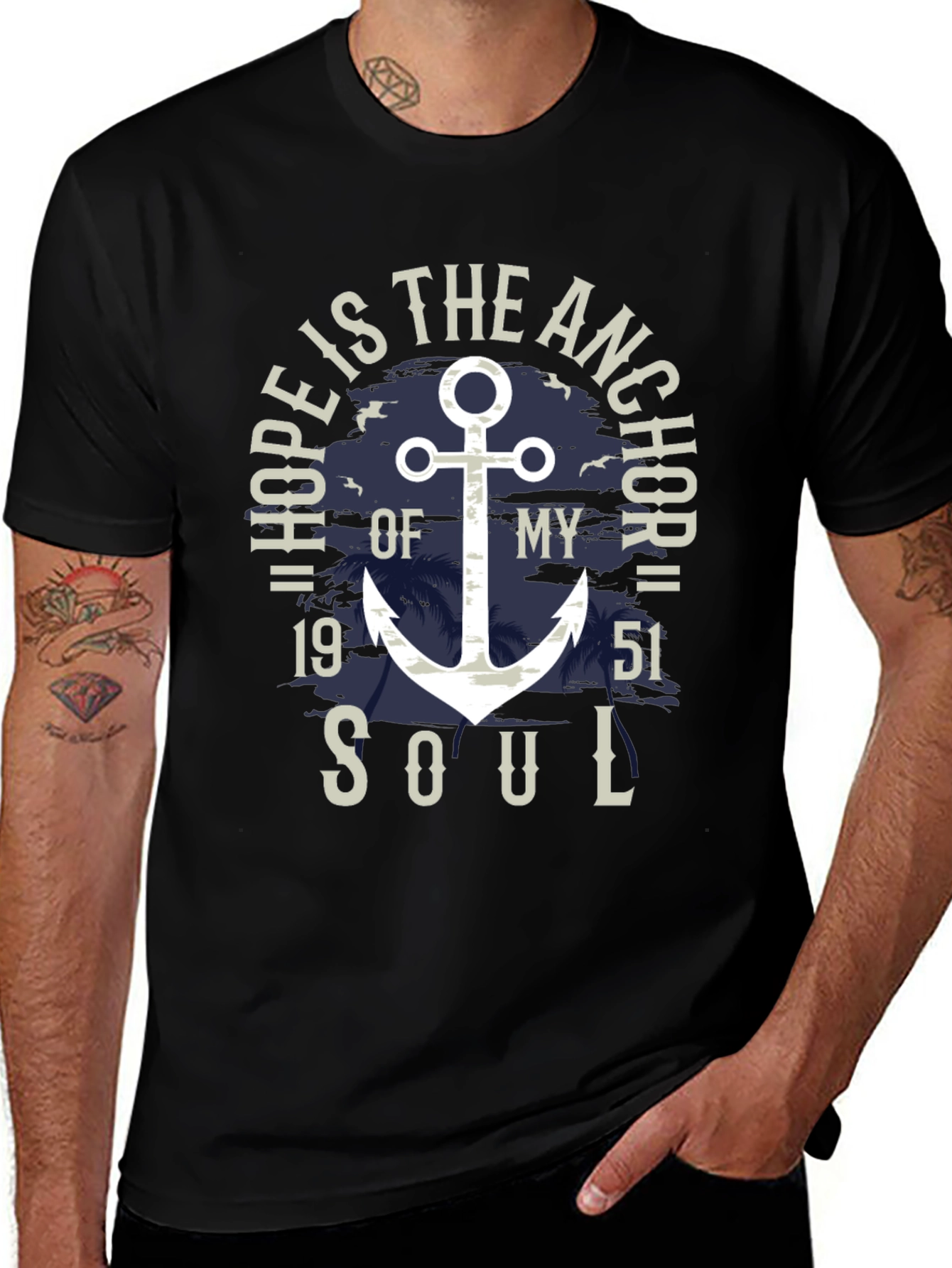 Nautical Hope Anchor Soul Graphic Tee