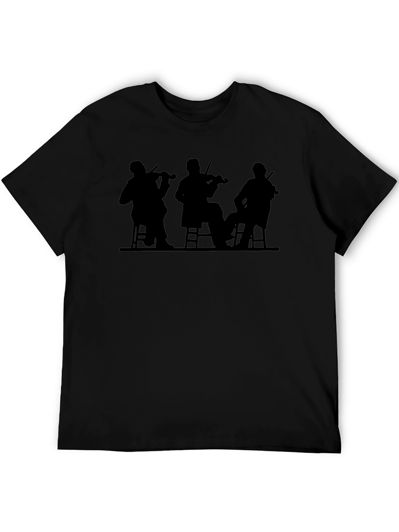 Silhouette Violinist T-Shirt - Black