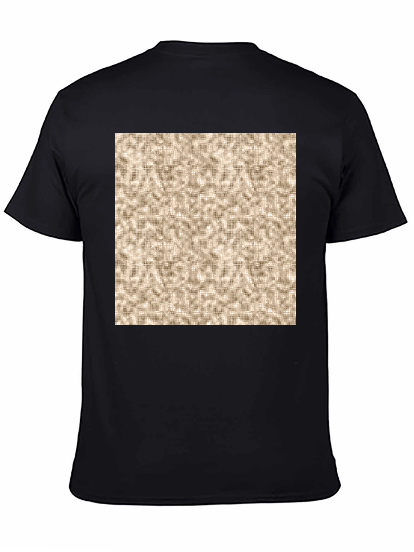 Patterned Print Crew Neck T-Shirt