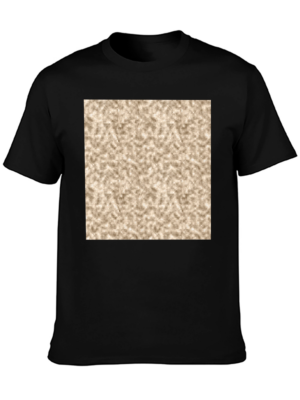 Patterned Print Crew Neck T-Shirt