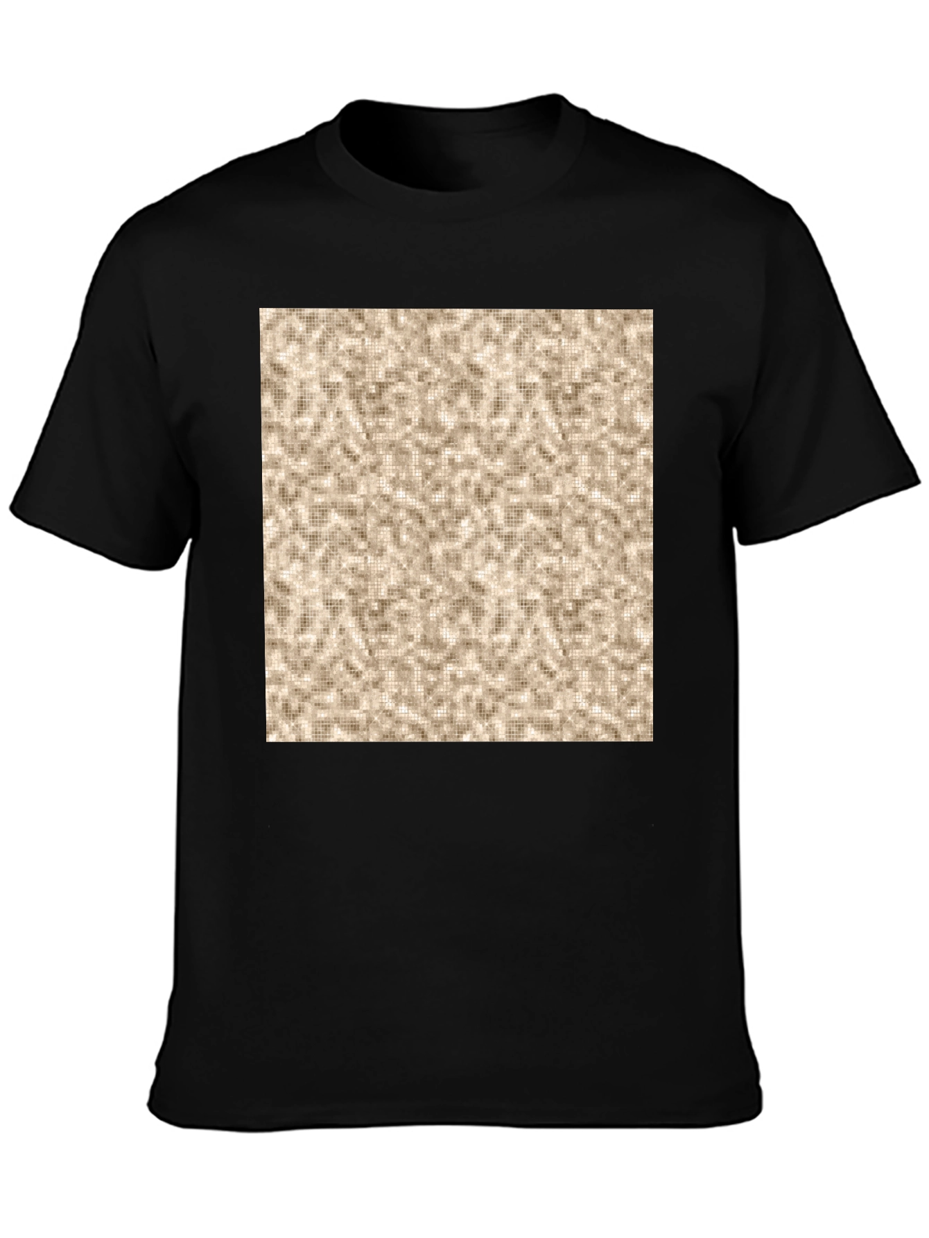 Patterned Print Crew Neck T-Shirt
