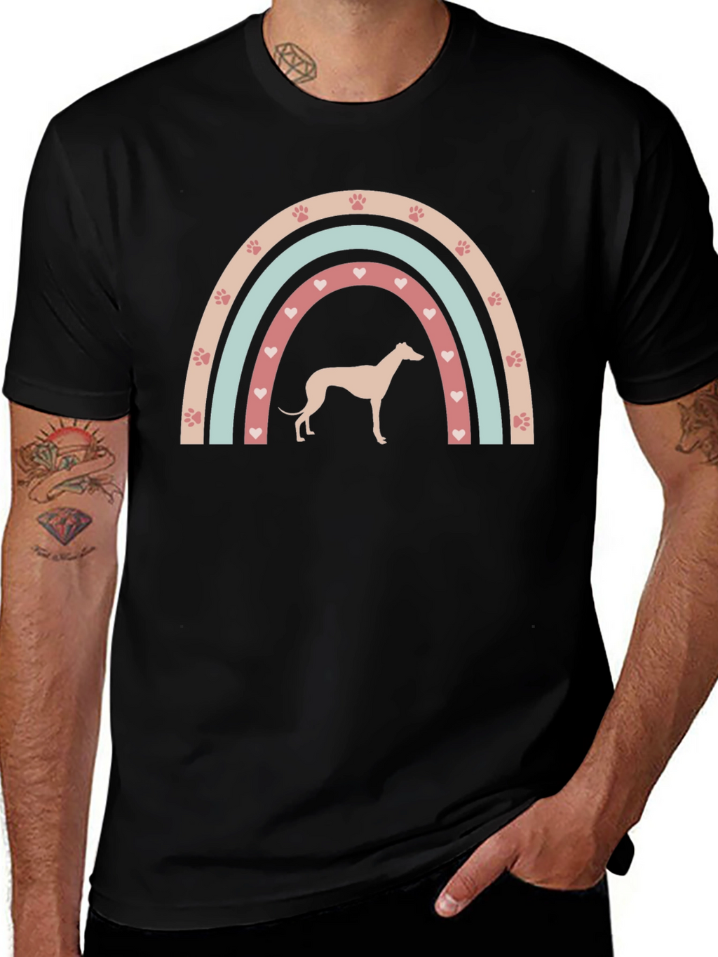 Dog Rainbow Graphic Tee