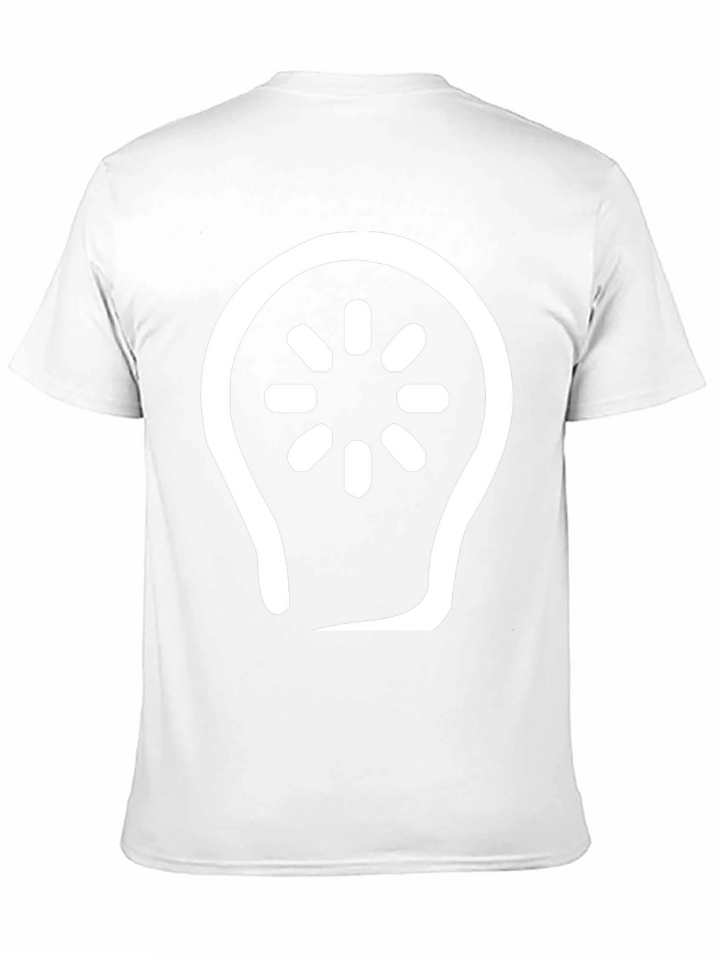 Abstract Light Bulb Graphic Tee - Black Cotton Blend
