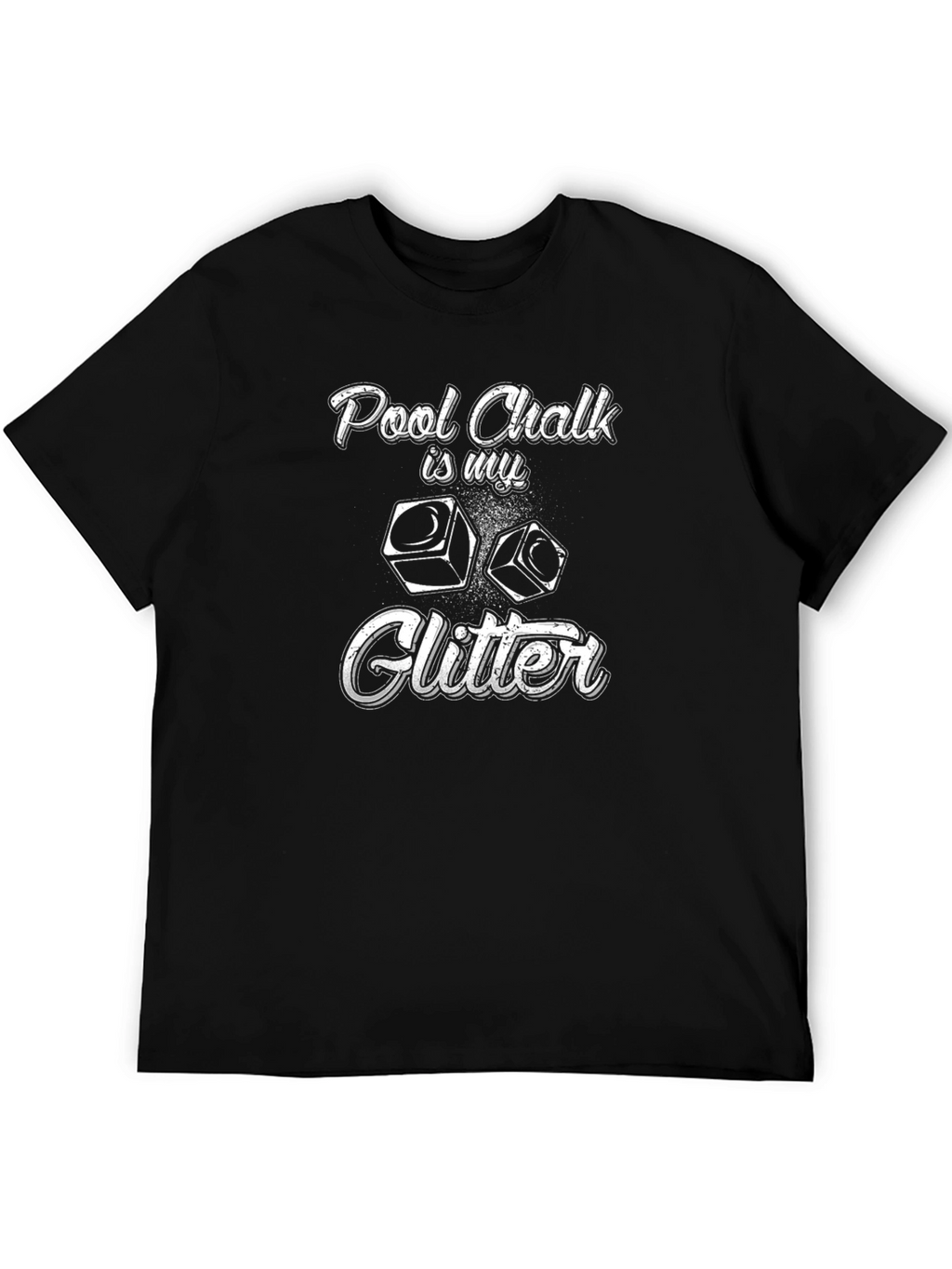 Pool Chalk Glitter T-Shirt Billiards Player Gift