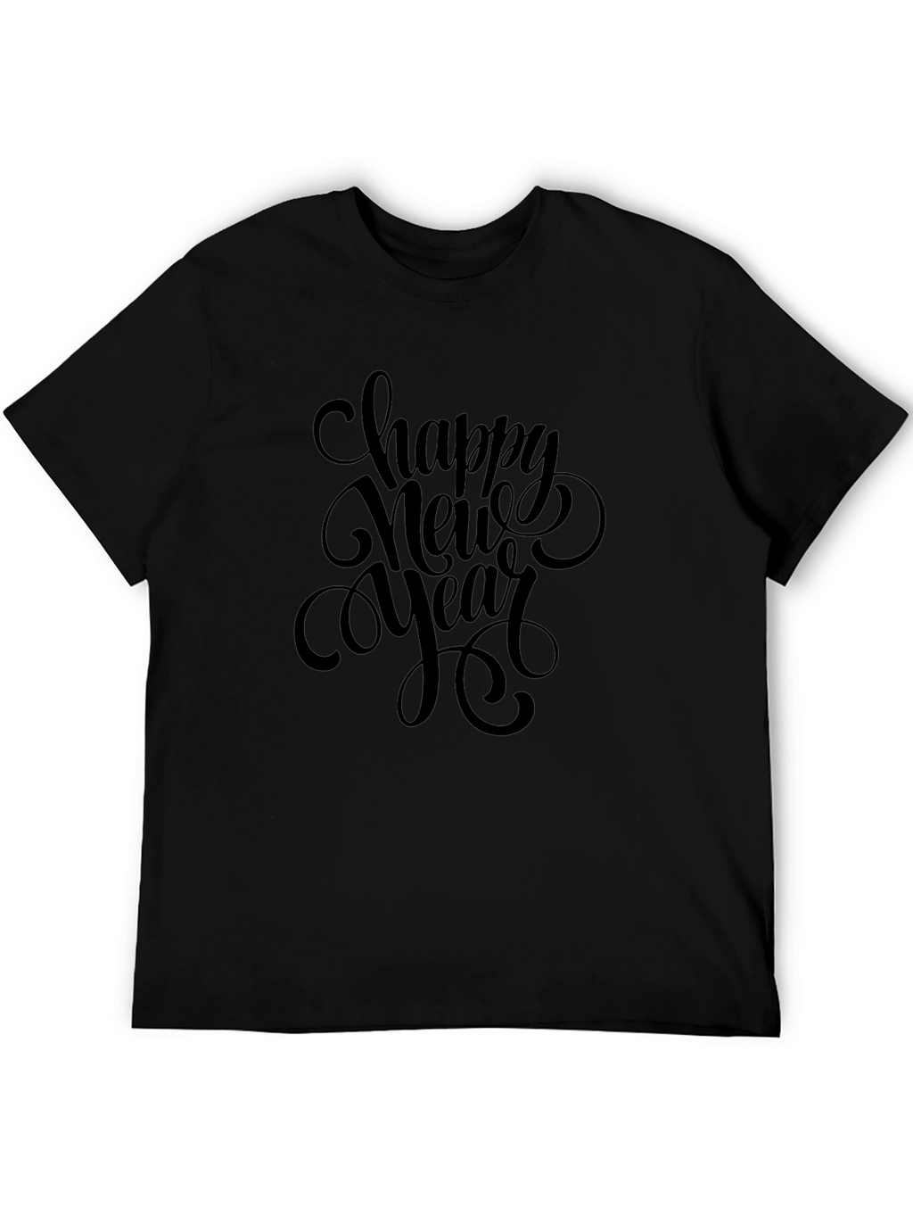 Happy New Year Black T-Shirt