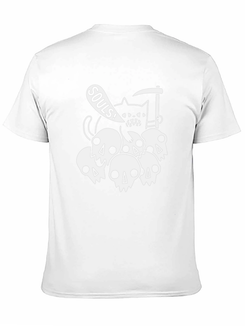 Souls Cat Graphic T-Shirt - Black Cotton Tee