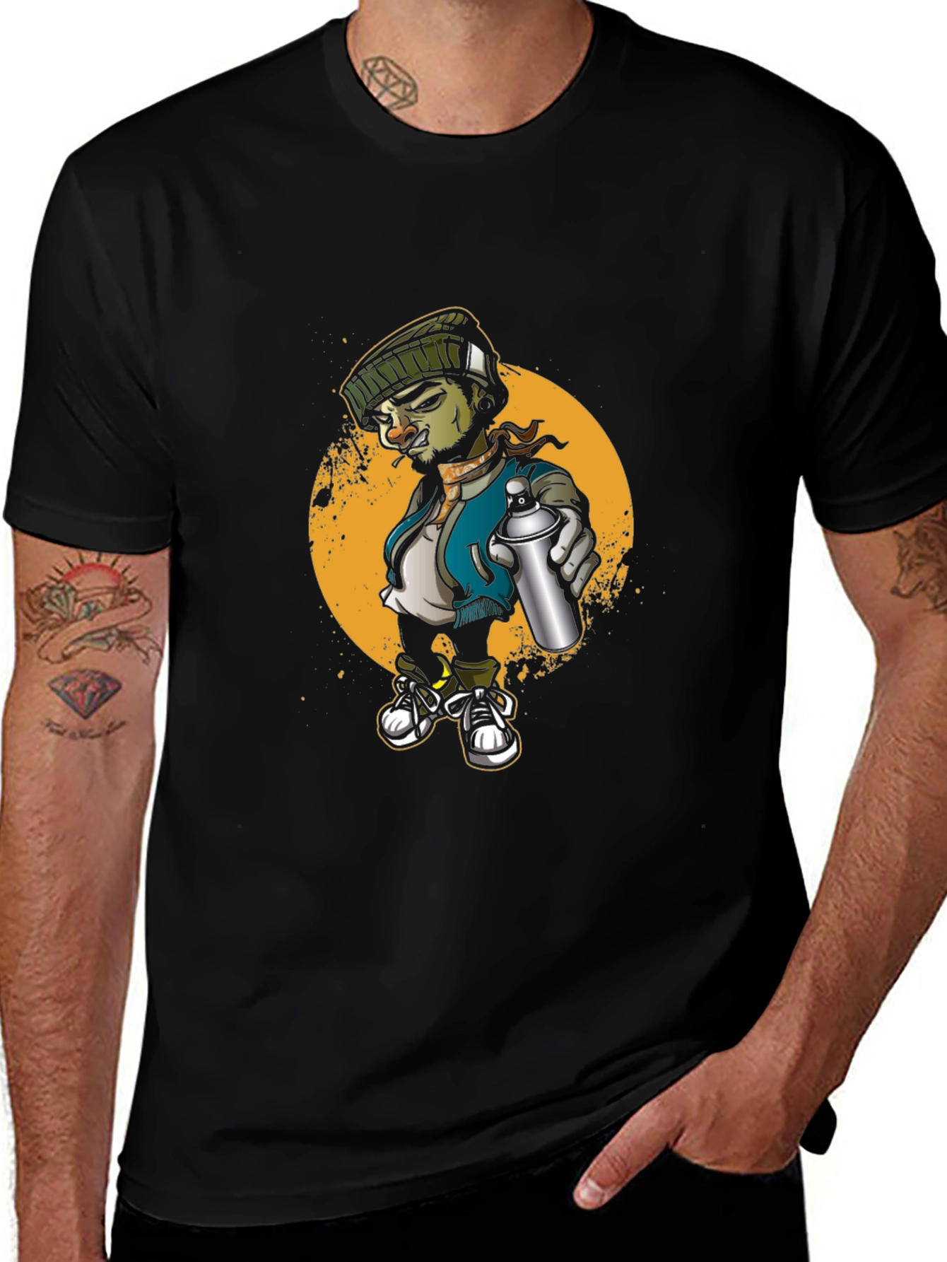 Urban Graffiti Artist T-Shirt: Cool Street Art Design