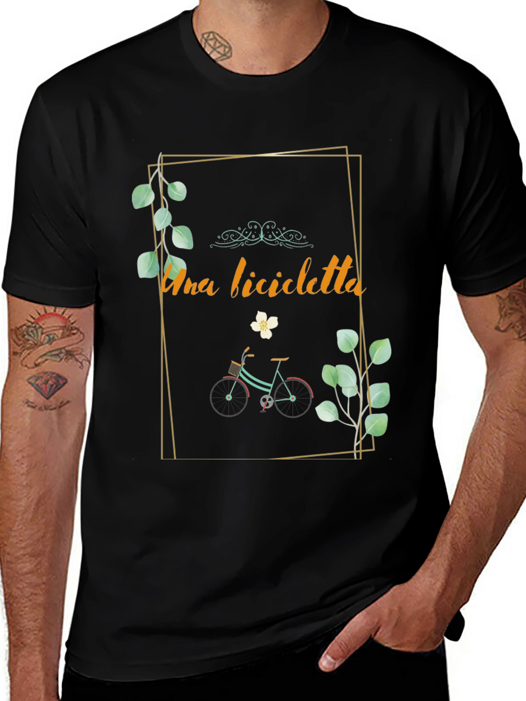 Stylish Una Bicicletta Graphic Tee