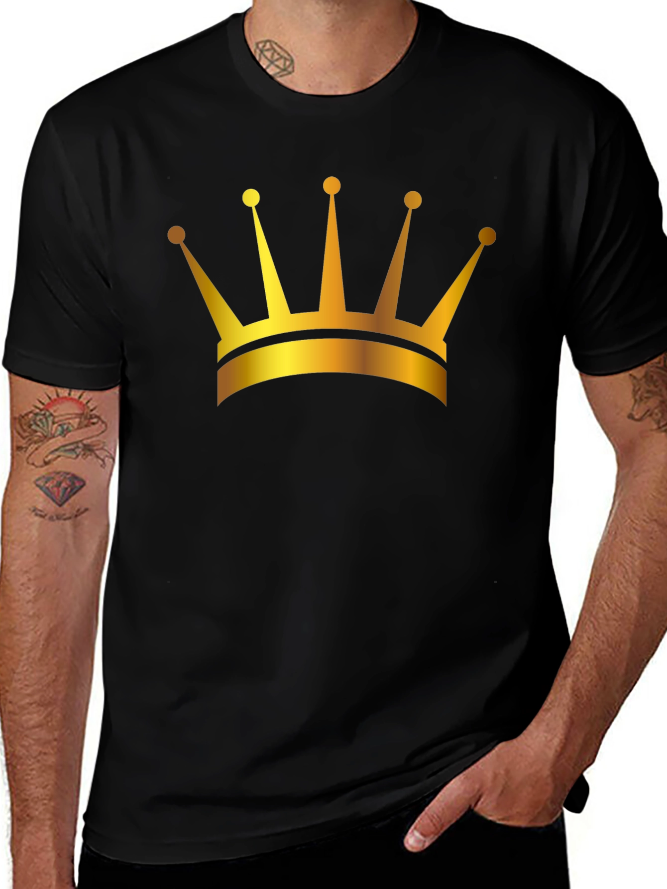 Golden Crown Black T-Shirt
