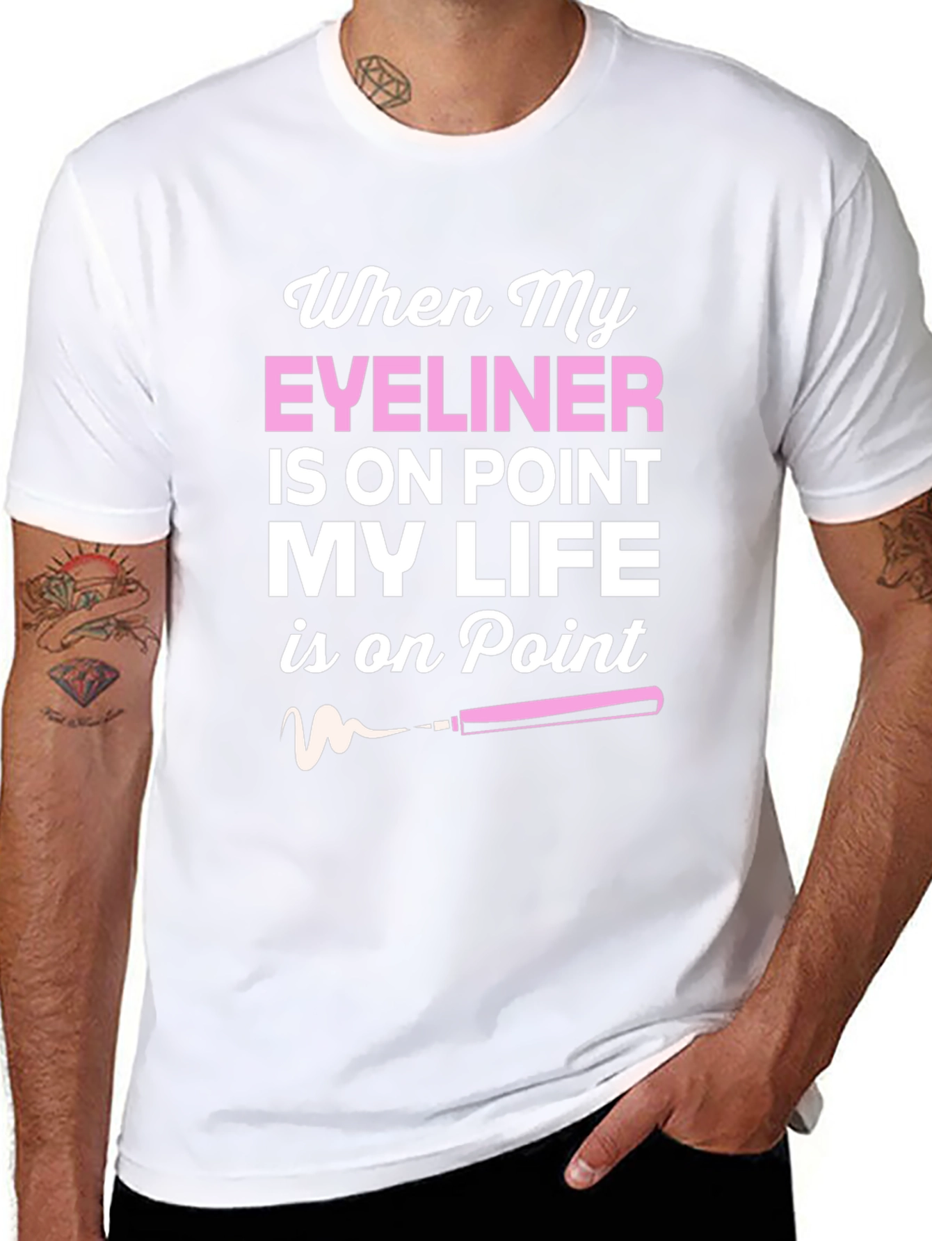 Eyeliner On Point T-Shirt - Stylish Graphic Tee