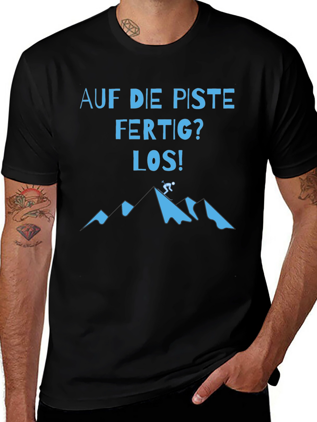 Skiing T-Shirt - Auf die Piste Mountain Design
