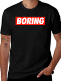 Boring Graphic Tee - Mens Black T-Shirt