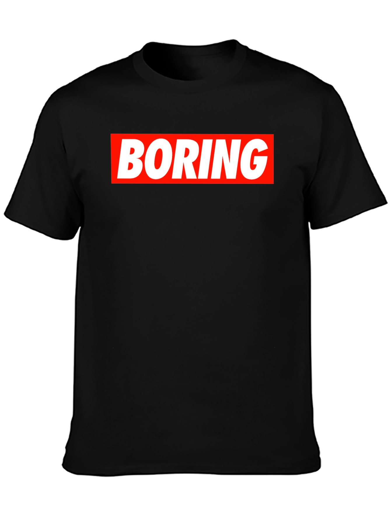 Boring Graphic Tee - Mens Black T-Shirt