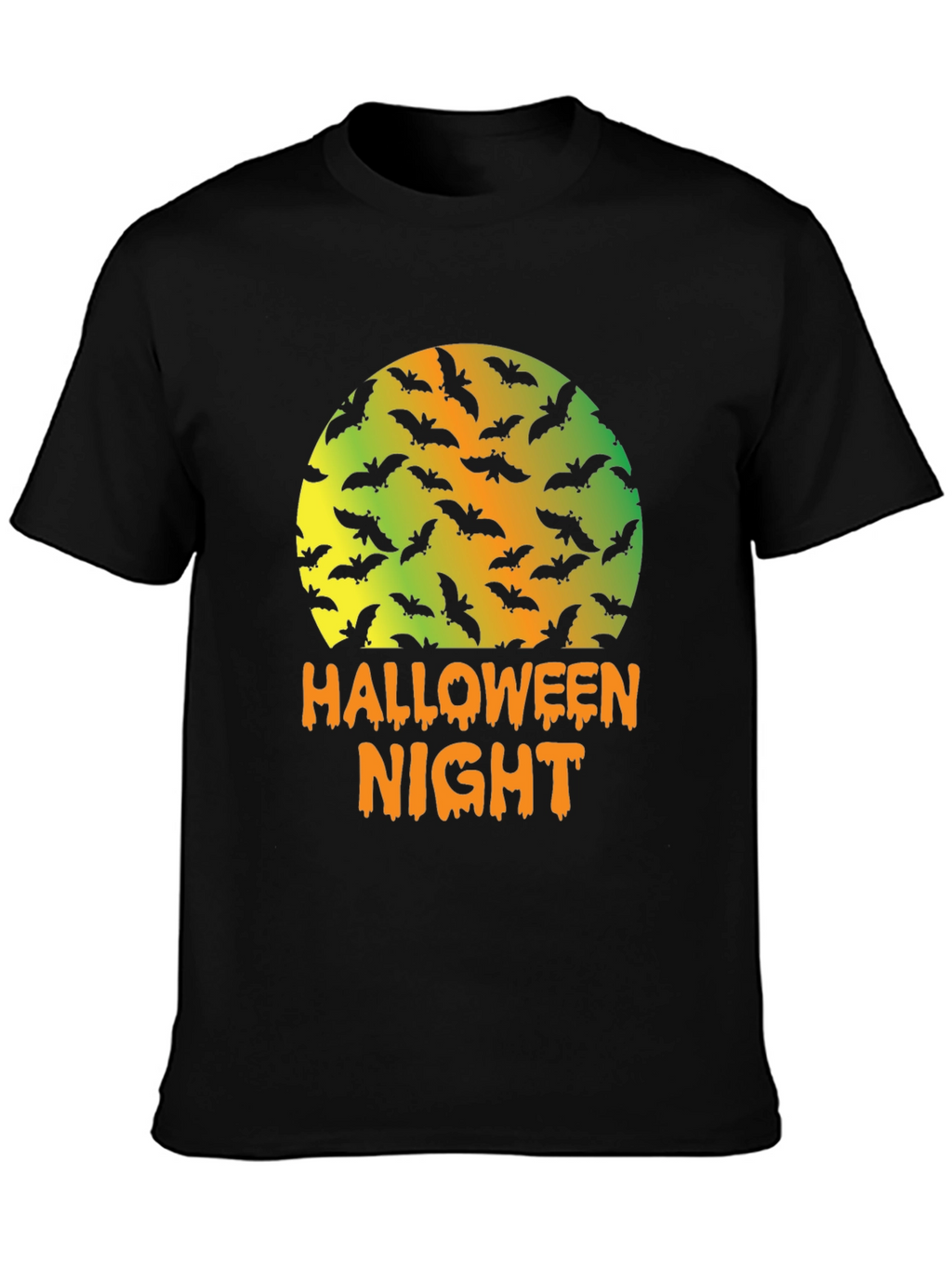 Halloween Night Bats Graphic T-Shirt