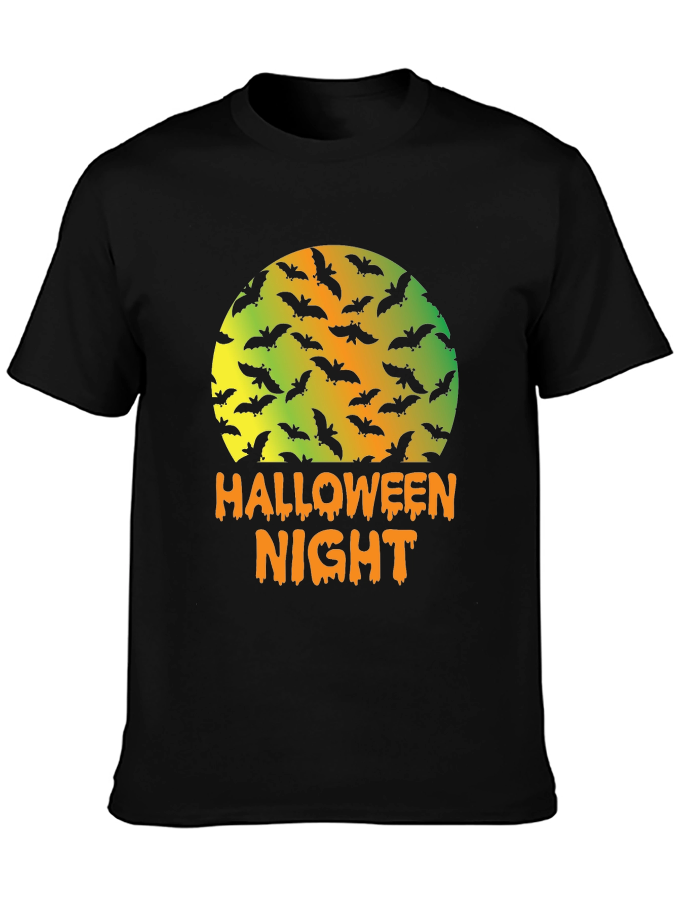 Halloween Night Bats Graphic T-Shirt