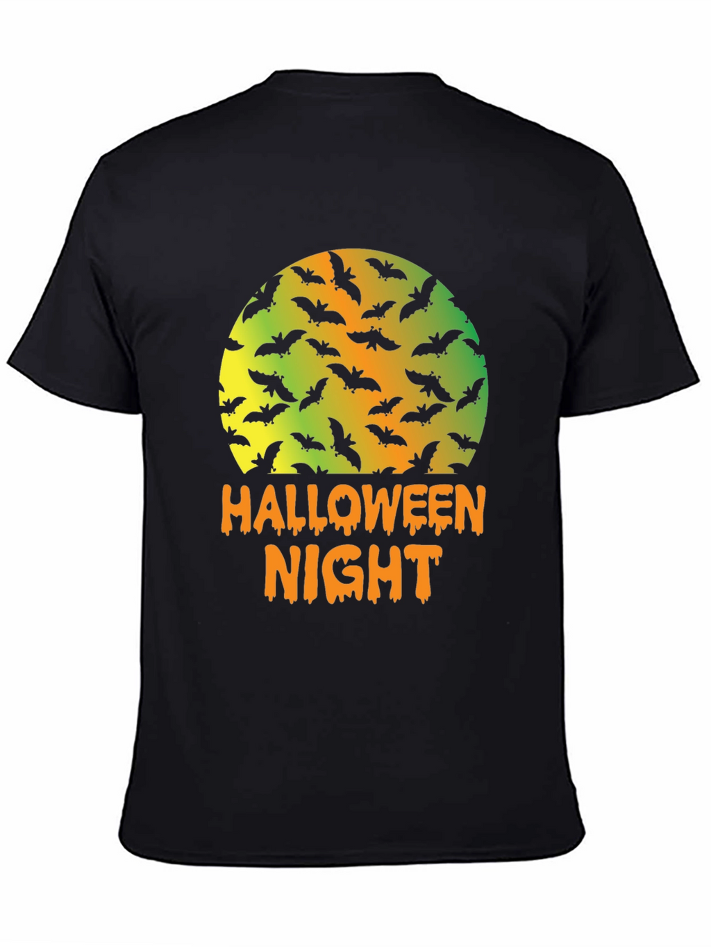 Halloween Night Bats Graphic T-Shirt