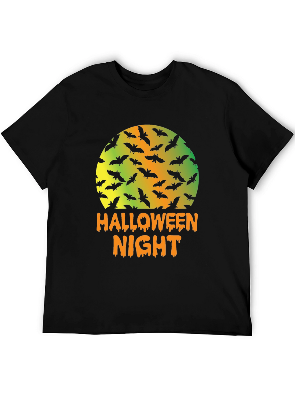 Halloween Night Bats Graphic T-Shirt